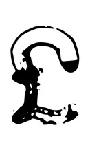 Rough Messy Dirty Print Mono Type Font Graphic