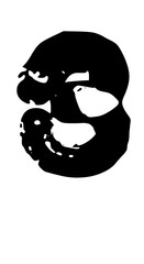 Rough Messy Dirty Print Mono Type Font Graphic