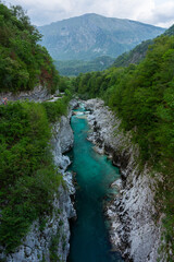 Mountain views in the Julian Alps in Slovenia,Soča