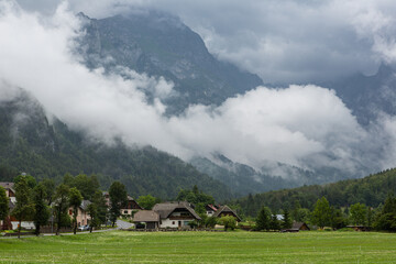 Mountain views in the Julian Alps in Slovenia,Soča