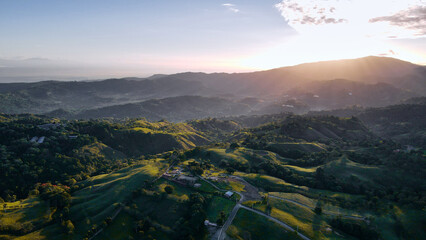 Fototapeta premium sunset in the mountains