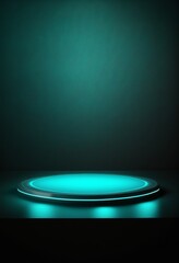 Podium for product advertisement or restaurant menus with colorful background, minimalist design Generative AI