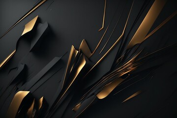 A Black and Gold Abstract Wallpaper desktop background
