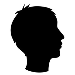 Portrait and silhouette of a man 