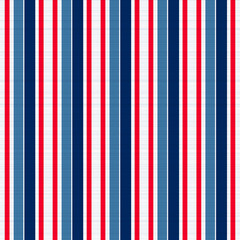 Sailing seamlesss pattern with nautical elements and stripes, red-blue-white color