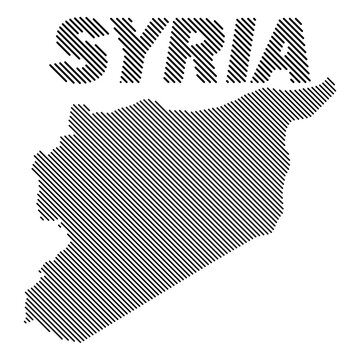 recommend clip art: Syria country map stripy shape sample design-line