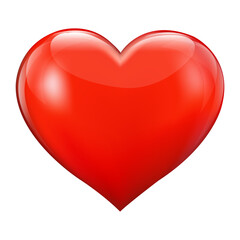 red heart isolated on white