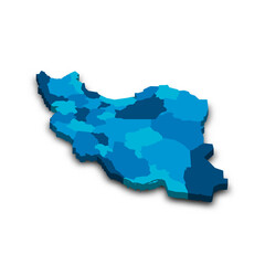 Iran political map of administrative divisions