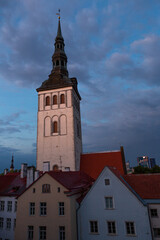 Fototapeta premium Tallinn streets at night 