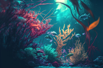 Obraz na płótnie Canvas Underwater fauna 