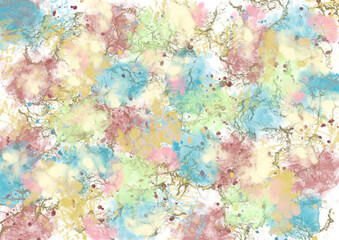 Multicolor marble pattern background for design, with cloudy effects.