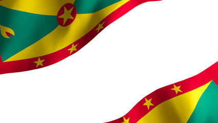 national flag background image,wind blowing flags,3d rendering,Flag of Grenada