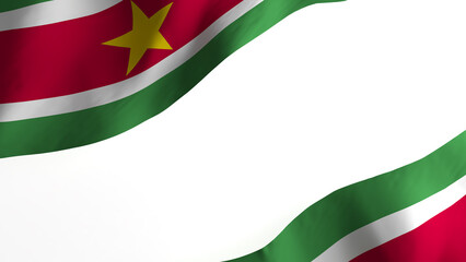 Naklejka premium national flag background image,wind blowing flags,3d rendering,Flag of Suriname