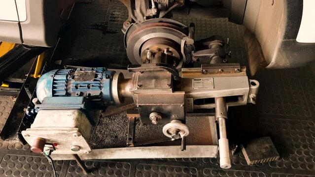 Automotive - Skimming car disc breaks A Wide