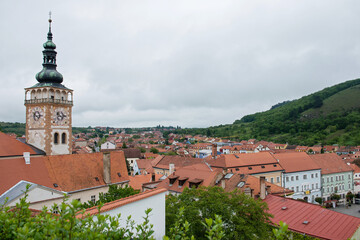 Mikulov Castle and old town centre, Czech Republic