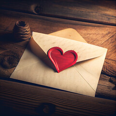 heart on wooden background