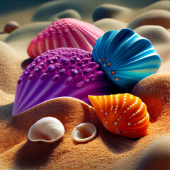 seashells on the beach