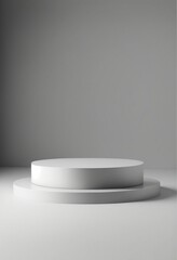 Fototapeta premium Podium for product advertisement or restaurant menus with colorful background, minimalist design Generative AI