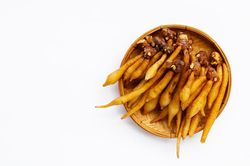 Finger root on a white background.