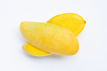 Tropical fruit, Mango on white background.