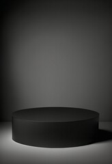 Podium for product advertisement or restaurant menus with colorful background, minimalist design Generative AI