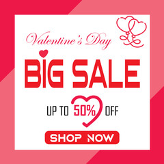 Obraz premium Valentine's day sale background