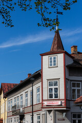 Obraz premium Streets of a small Baltic city on a sunny day