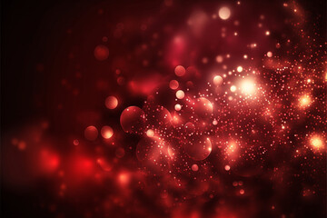 Red glitter bokeh abstract background