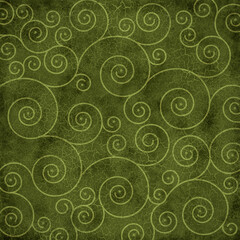Fototapeta na wymiar Grungy green background with swirls 