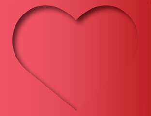 Heart Cut Out Frame Vector Illustration