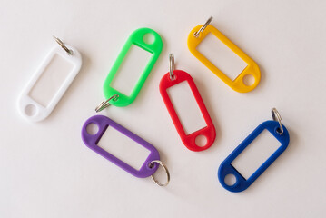 Brightly Colored Key Tags