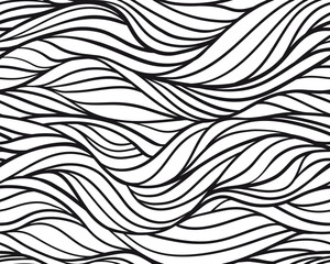 Fototapeta premium Seamless abstract wave pattern. Repeating texture. Yarn fibers design. Vector illustration.