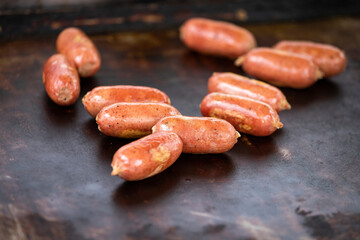 Colombian butifarra, fresh sausage composed of minced pork meat seasoned with salt and pepper