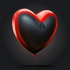 Dark Heart Shaped Balloon