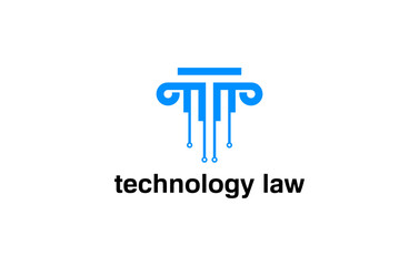 law technology icon simple logo design