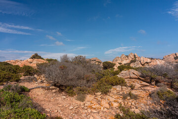 Summer Mediterranean landscapes around Sardinia