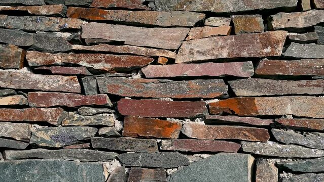 Wall made by quality stone. Decorative fasade.