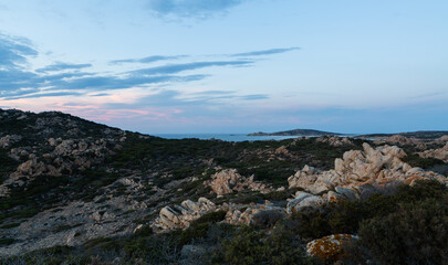 Summer Mediterranean landscapes around Sardinia