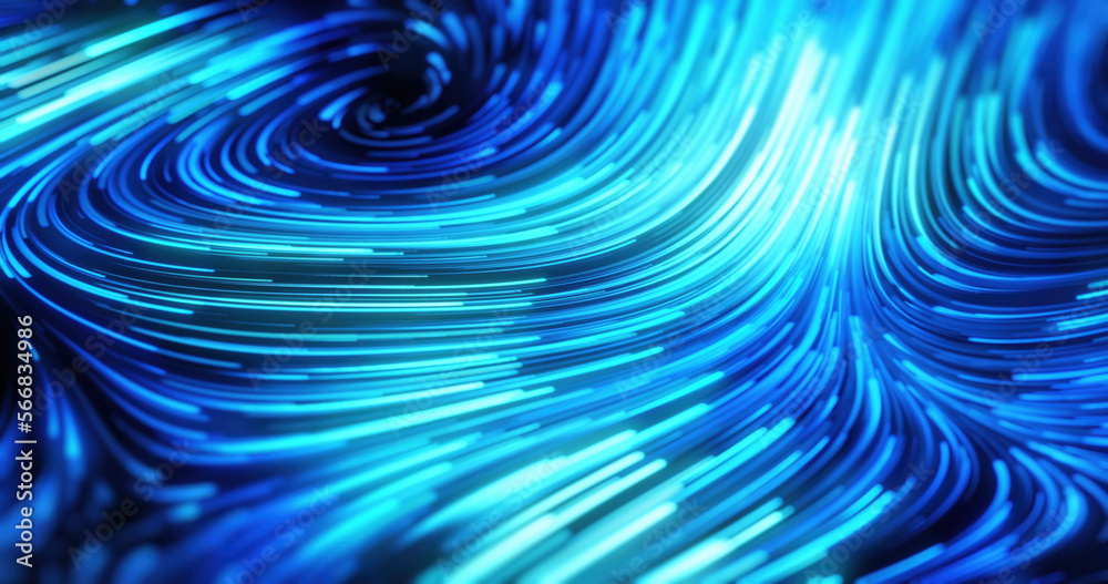 Canvas Prints abstract digital data stream technology background with blue light effect. business and corporate co
