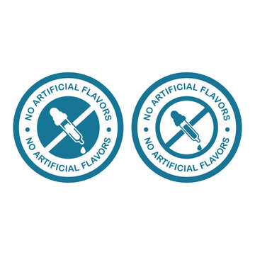 No Artificial Flavors Design Logo And Badge