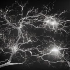 functioning neurons remote view, generated by AI