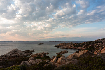Landscapes in the Mediterranean on the coast of Sardinia, La Maddalena