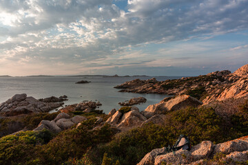 Fototapeta premium Landscapes in the Mediterranean on the coast of Sardinia, La Maddalena