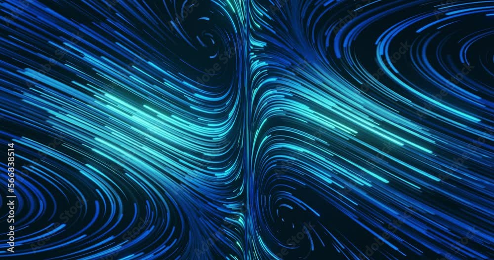 Poster abstract and futuristic technology video loop. blue lines communicate the flow of information and da