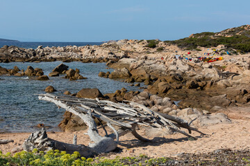 Landscapes in the Mediterranean on the coast of Sardinia