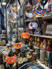 Souvenir shop in the market in the Old City of Jerusalem