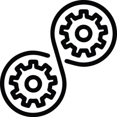 Idea icon symbol vector image, illustration of creative light concept design