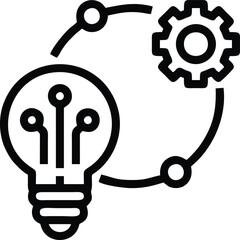 Idea icon symbol vector image, illustration of creative light concept design