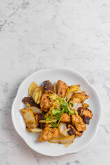 鶏肉と白菜のオイスターソース炒め