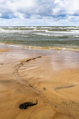 Creative beach sand with small stones